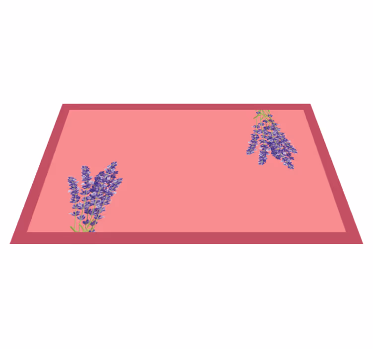 Floral Lavender Accents vinyl rug flowers - TenStickers
