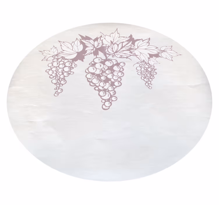 Grapes Botanical Emblem vinyl rug flowers - TenStickers