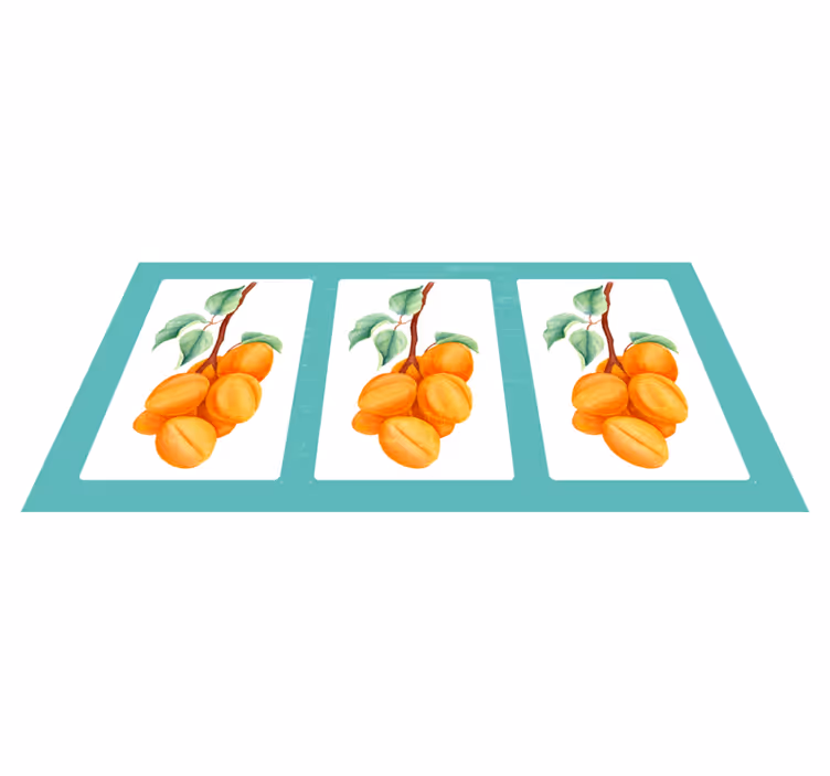 Fruity Illustration vinyl rug flowers - TenStickers