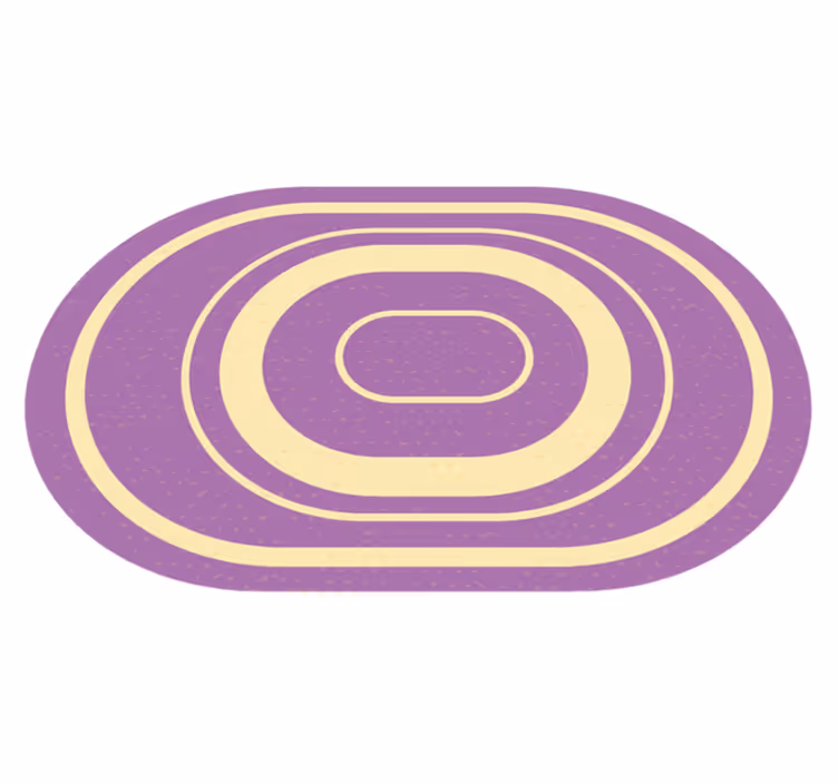 Concentric Ellipses vinyl rug bathroom - TenStickers