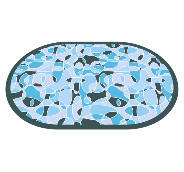 Abstract Oval Pattern vinyl rug bathroom - TenStickers