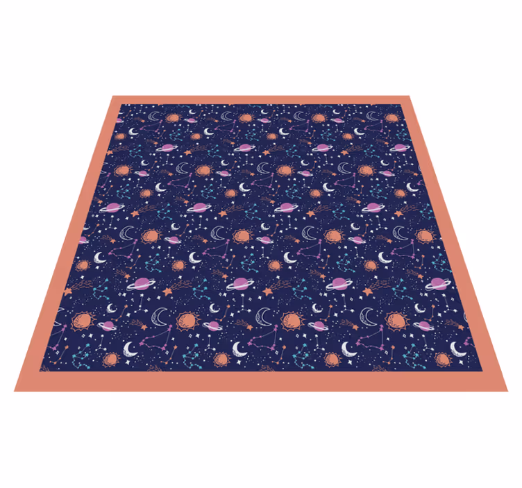 Cosmic Space Play vinyl rug - TenStickers