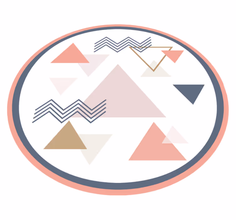 Geometric Abstract Sphere geometric vinyl rug - TenStickers