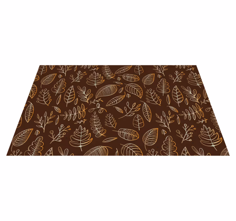 Botanical Autumn vinyl rug flowers - TenStickers