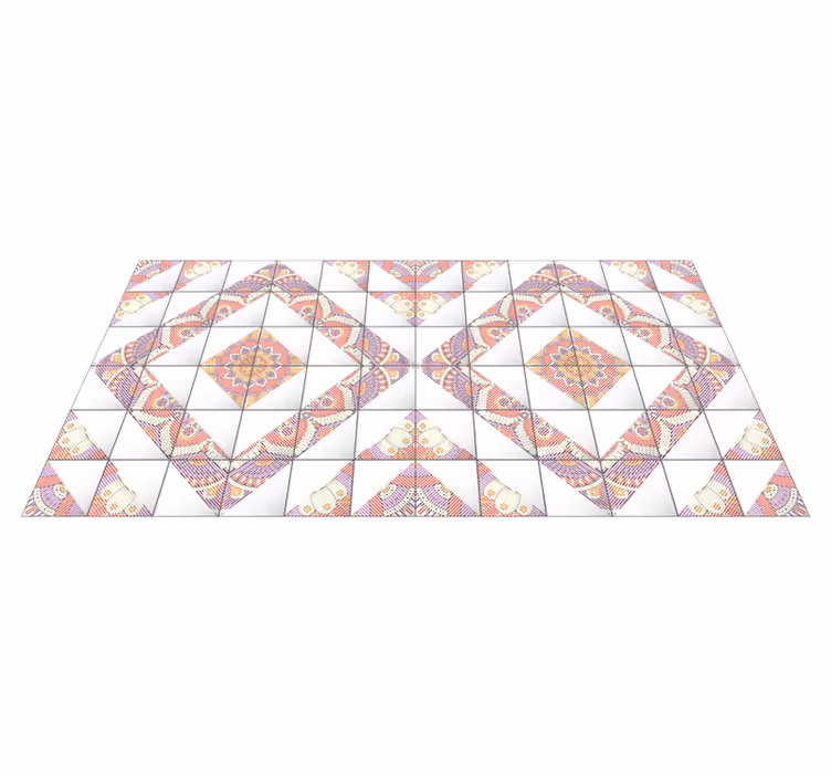 Mandala Mosaic tile vinyl rug - TenStickers