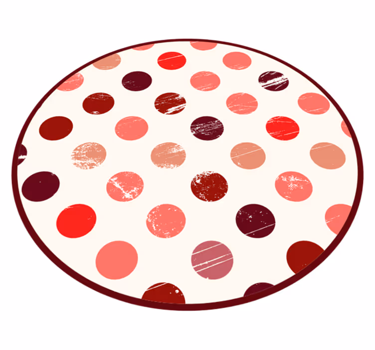 Circular Polka Dots texture vinyl rug - TenStickers