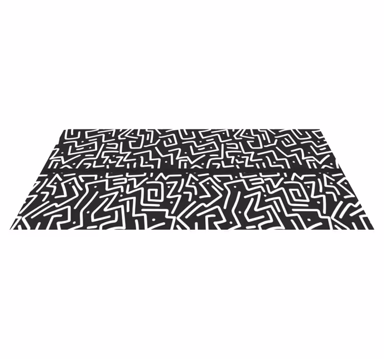 Abstract Labyrinth geometric vinyl rug - TenStickers