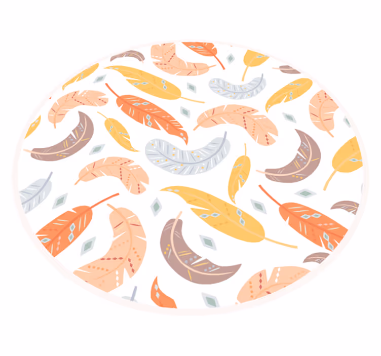 Botanical Leaves Pattern vinyl rug flowers - TenStickers