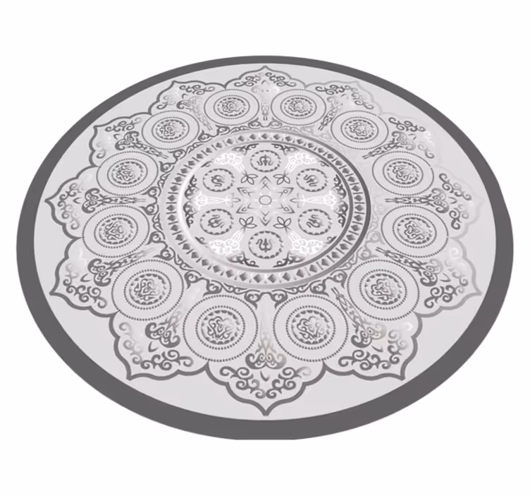 Mandala vinyl rug with mandala pattern overlay - TenStickers