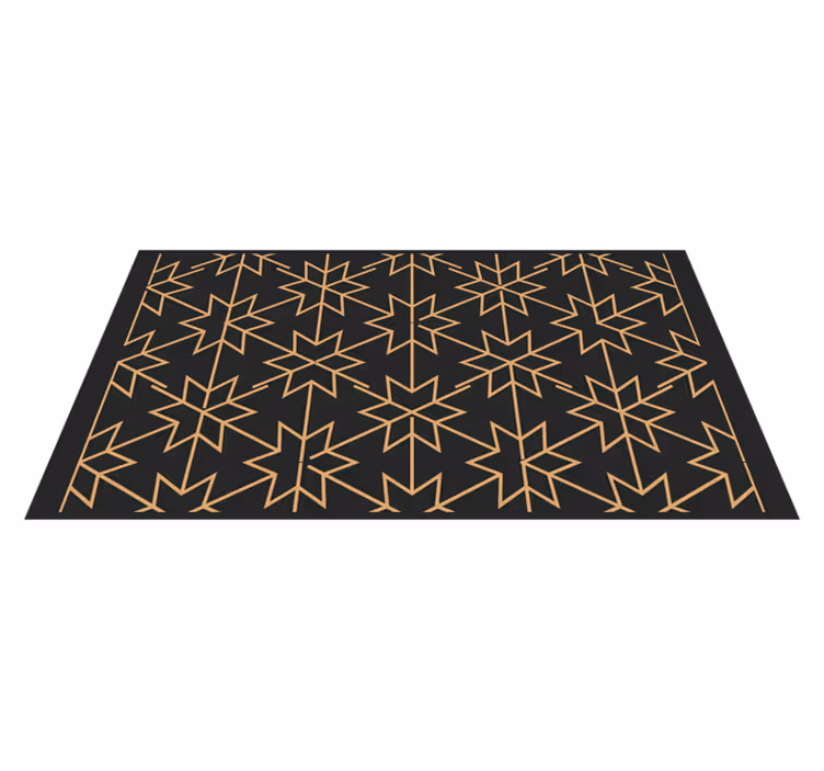 Geometric starburst geometric vinyl rug - TenStickers
