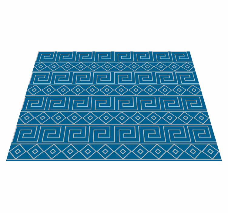 Geometric Greek Motif geometric vinyl rug - TenStickers