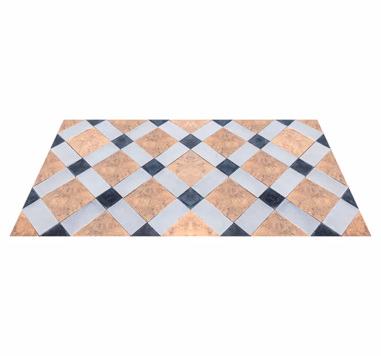 Checkerboard Flooring tile vinyl rug - TenStickers