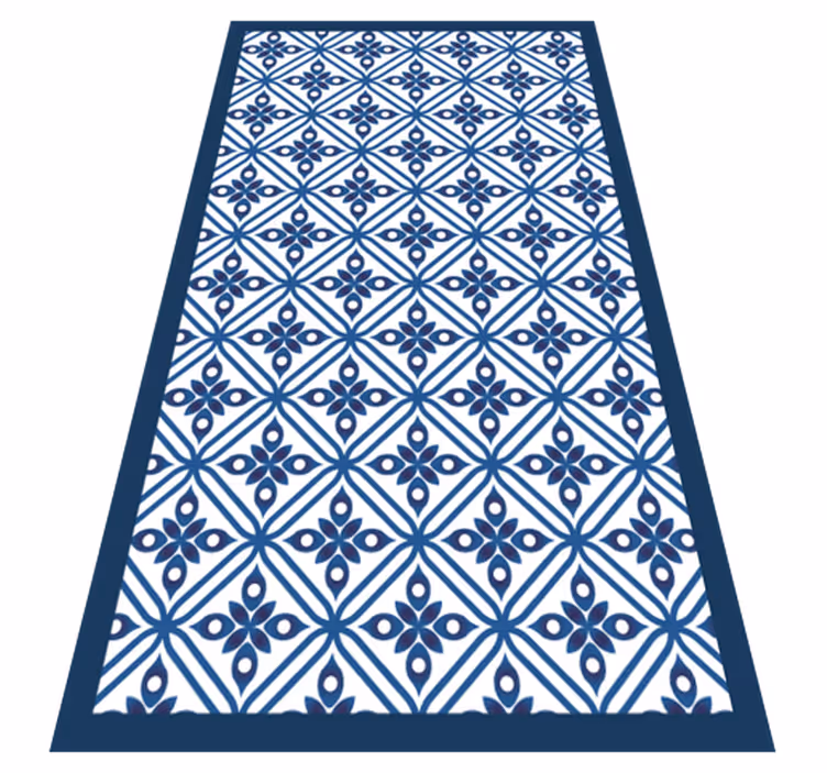 Tile vinyl rug with tile pattern design - TenStickers