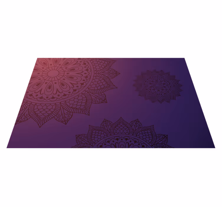 Mandala vinyl rug mandala pattern vinyl rug - TenStickers