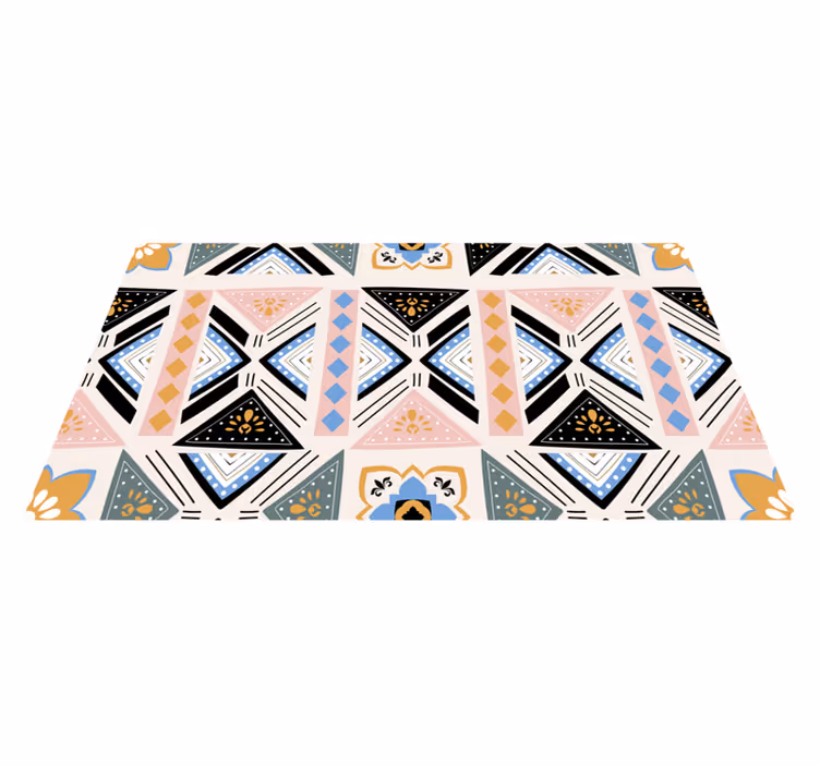 Geometric vinyl rug geometric pattern tapestry - TenStickers