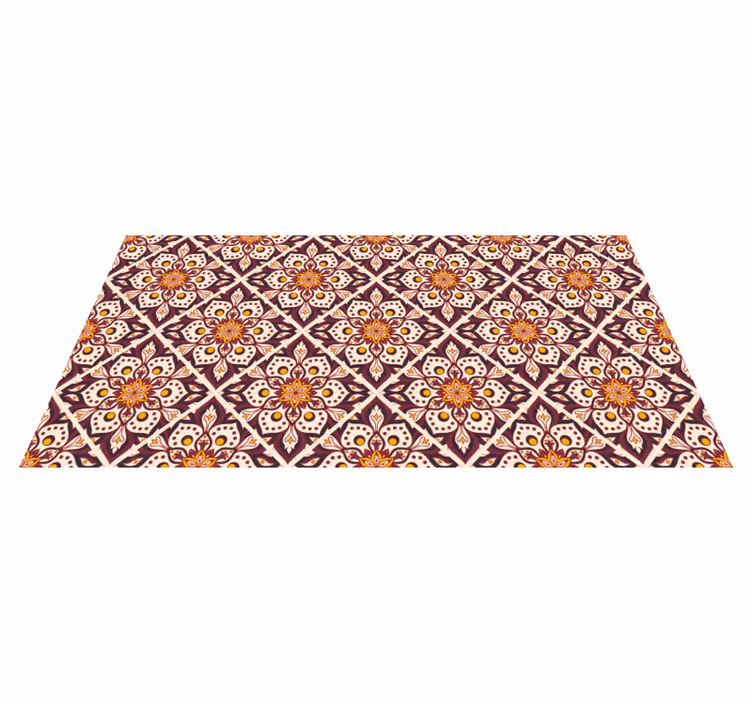 Mosaic vinyl rug with mosaic mandala design - TenStickers