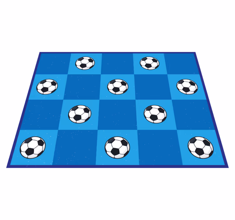 Soccer Patterned vinyl rug gaming - TenStickers