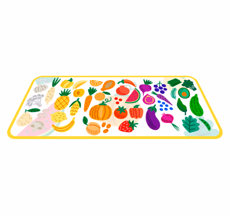 Colorful Fruit Pattern vinyl rug flowers - TenStickers