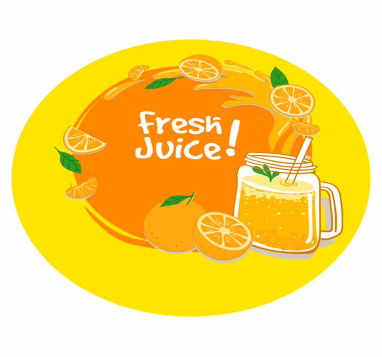 Fresh Juice Splash custom vinyl rug - TenStickers