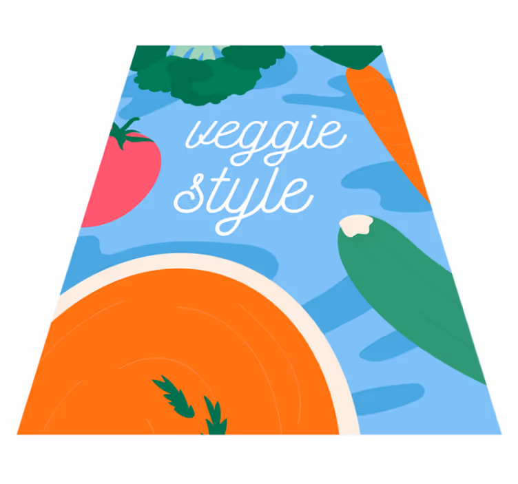 Veggie Style Decor custom vinyl rug - TenStickers