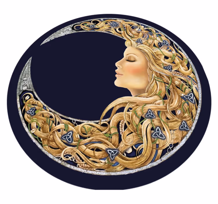 Moon art bedroom rug mystical - TenStickers