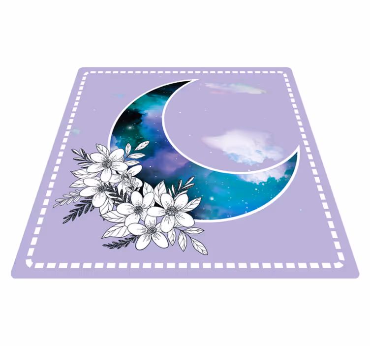 Celestial Blossoms vinyl rug flowers - TenStickers