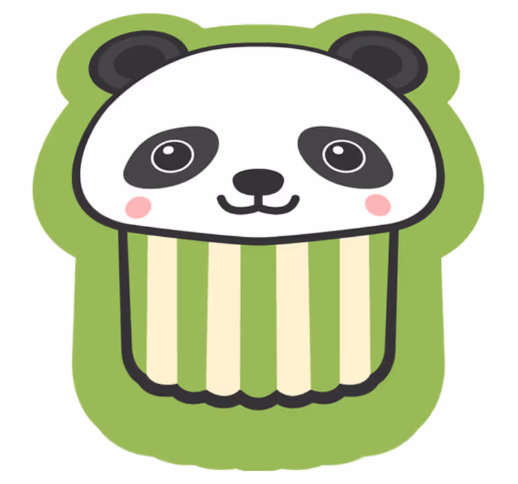 Panda Cub Design nursery vinyl rug - TenStickers