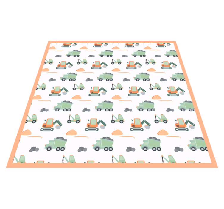Construction Playtime vinyl rug - TenStickers