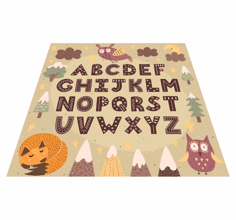 Alphabet Playroom alphabet vinyl rug - TenStickers
