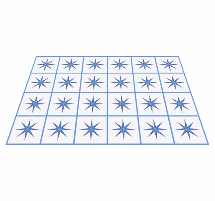 Compass Star Tiles tile vinyl rug - TenStickers