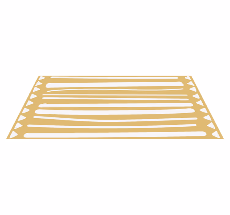 Lined Sunshine striped vinyl rug - TenStickers