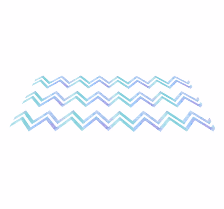 Shades of blue stone zig zag stone floor tiles - TenStickers