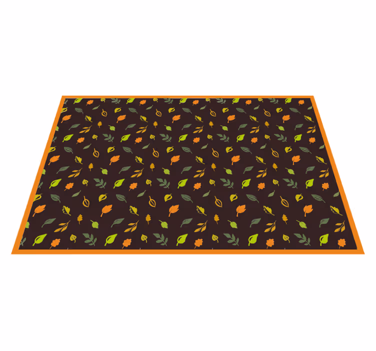 Autumnal Leaves Pattern vinyl rug flowers - TenStickers