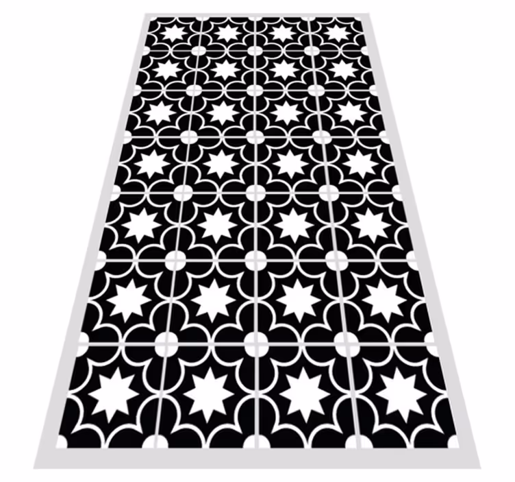 Contrasting Tiles tile vinyl rug - TenStickers