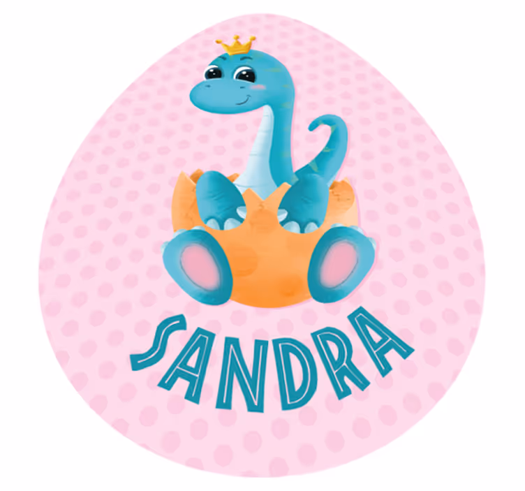 Personalized Dinosaur Illustration custom vinyl rug - TenStickers