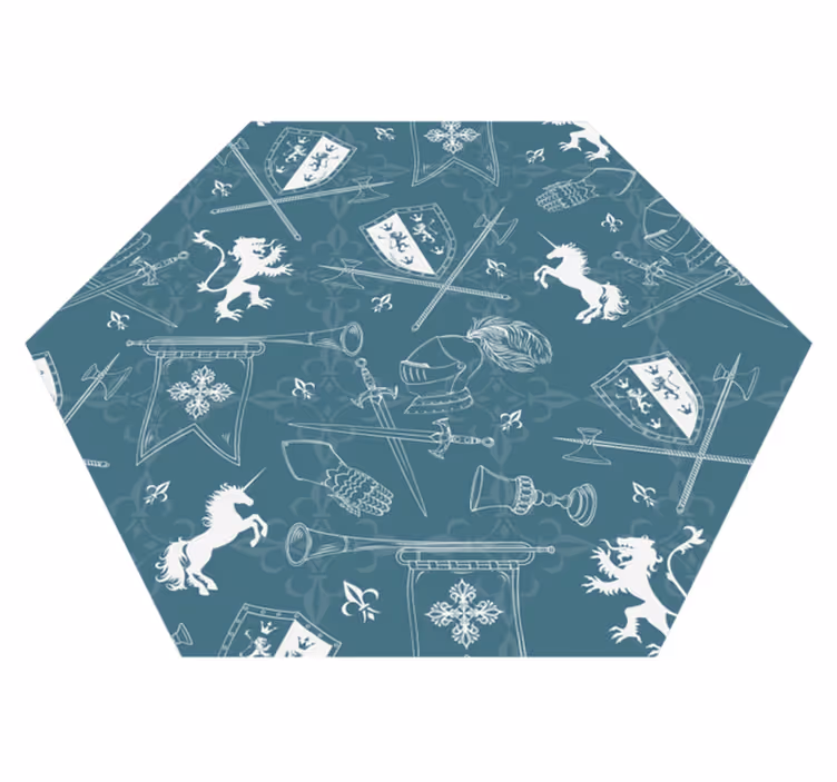 Medieval Chivalry vinyl rug gaming - TenStickers