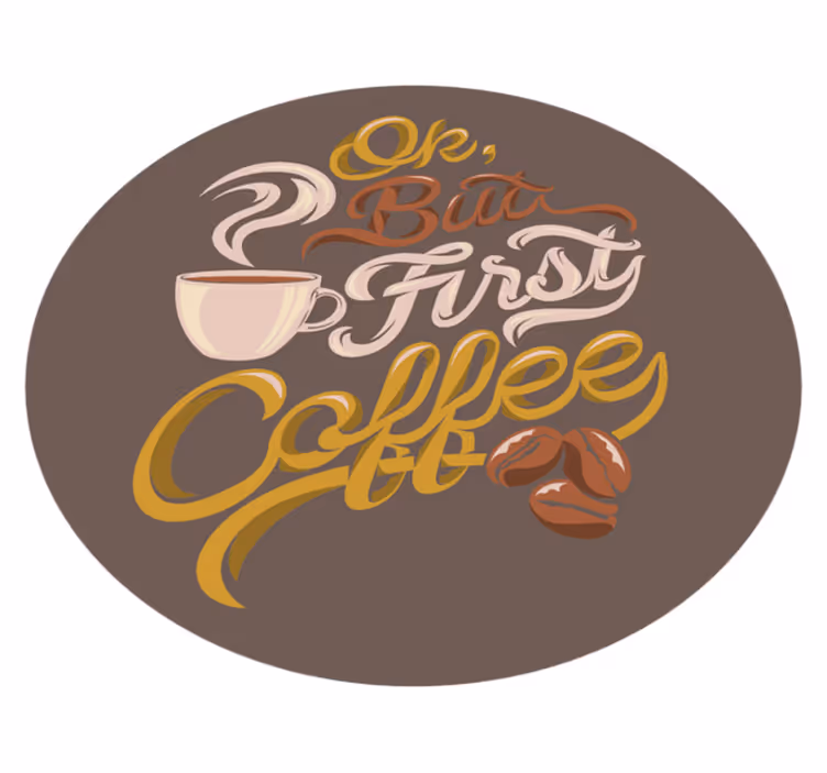 ok first coffee modern rug - TenStickers