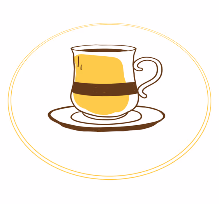 Espresso Glass Illustration kitchen vinyl rug - TenStickers