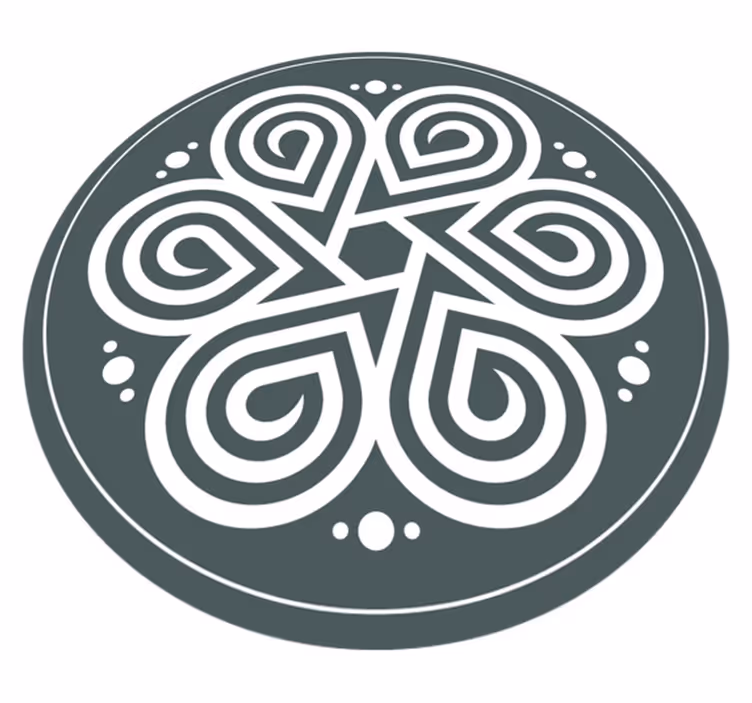 elegant white ornament vinyl rug - TenStickers