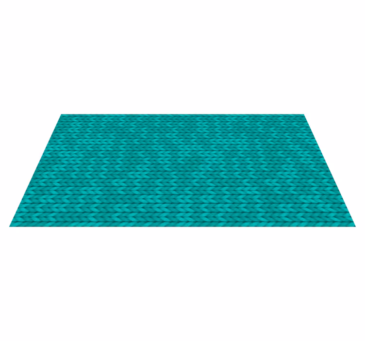 Woven Teal Surface texture vinyl rug - TenStickers