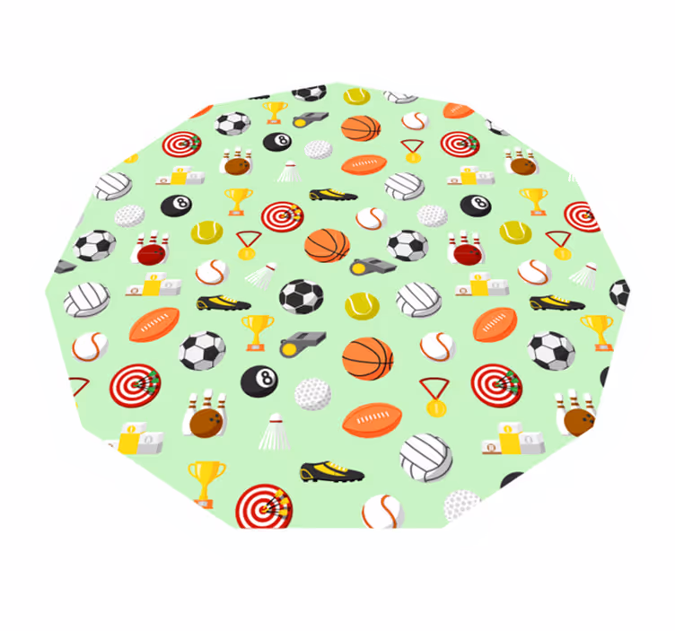 Sports Themed vinyl rug gaming - TenStickers
