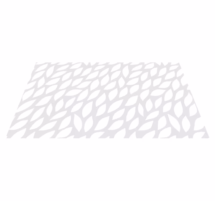 White Leaf pattern modern rug - TenStickers