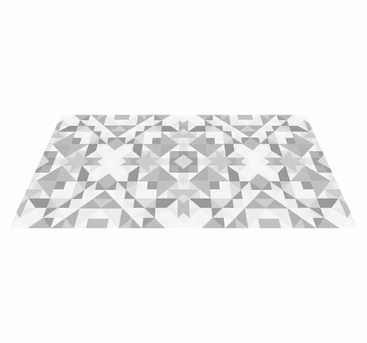 Geometric vinyl rug in geometric abstract design - TenStickers