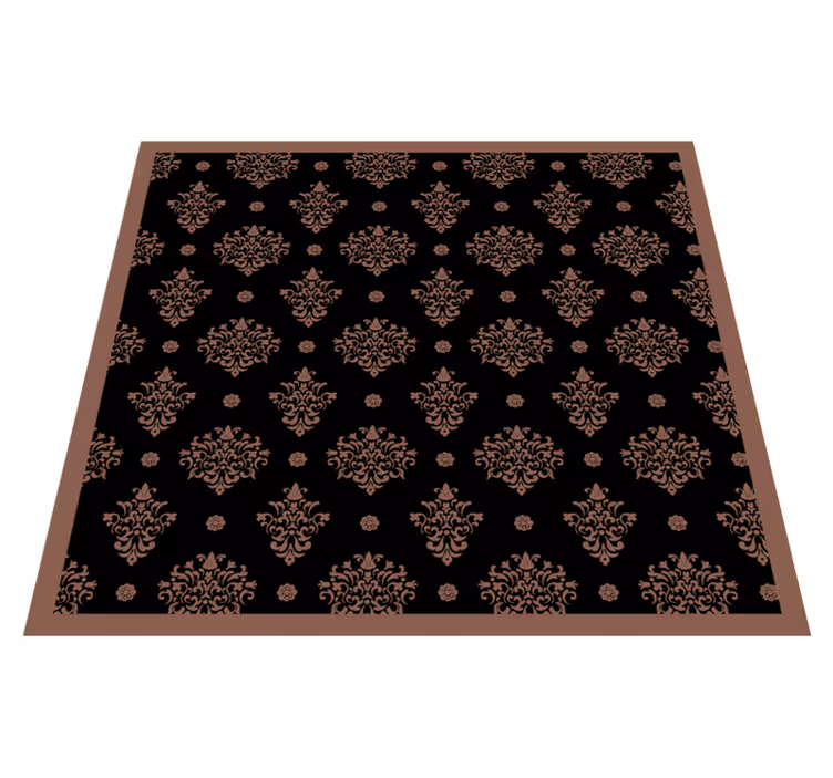 Floral Ornamental vinyl rug flowers - TenStickers