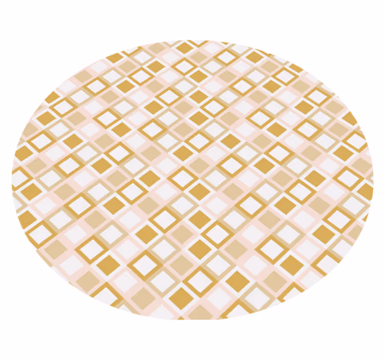 Gold Diamond Vinyl rug for home office - TenStickers