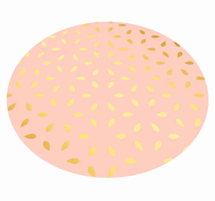 Pastel Petal Pattern vinyl rug flowers - TenStickers