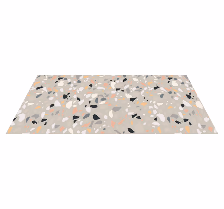 Terrazzo Inspired texture vinyl rug - TenStickers