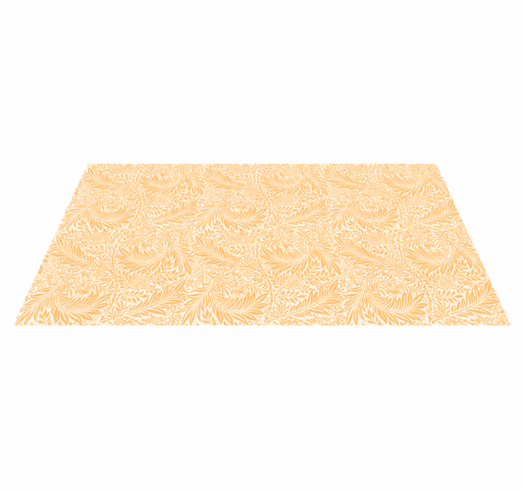 Botanical Leafy Pattern vinyl rug flowers - TenStickers