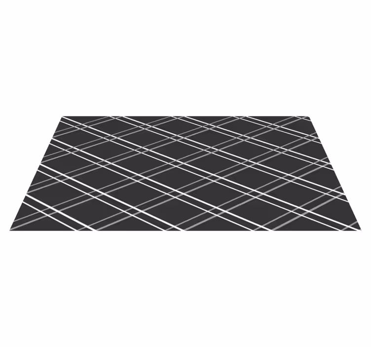 Geometric vinyl rug with geometric line patterns - TenStickers