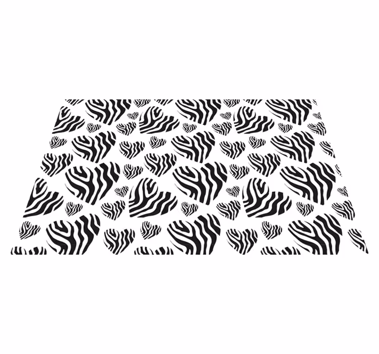 Zebra Stripes Pattern animal print vinyl rug - TenStickers
